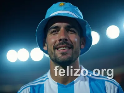 Foto con IA con la emoción del Mundial, creada en Felizo