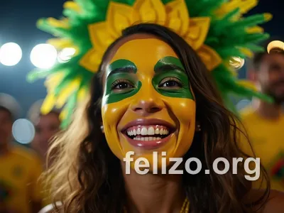 Foto com IA em festa de estádio, gerada no Felizo